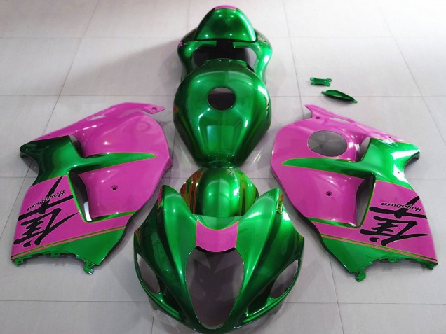 Carenagens Moto Suzuki GSXR 1300 1996-2007 - Verde Brilhante Rosa