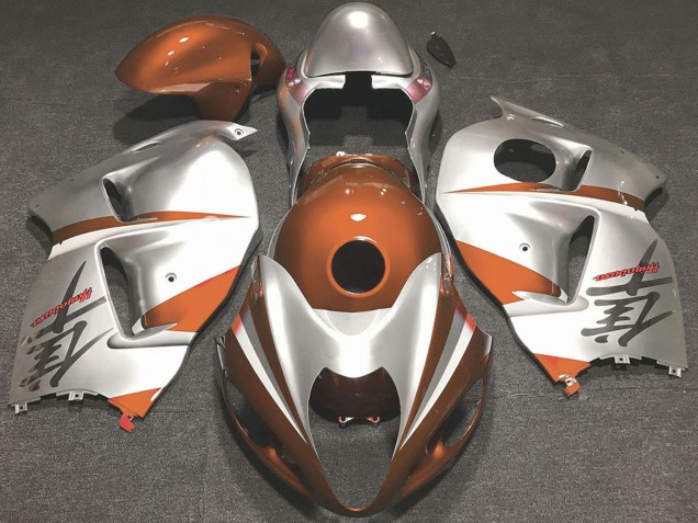 Carenagens Moto Suzuki GSXR 1300 1996-2007 - Laranja Brilhante Prata