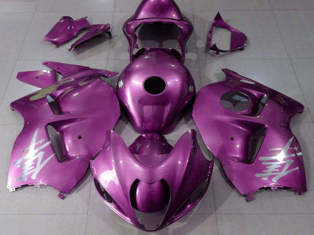 Carenagens Moto Suzuki GSXR 1300 1996-2007 - Rosa Brilhante Prata Logo