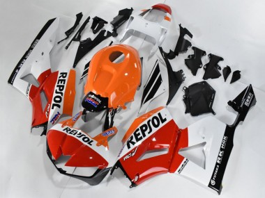 Carenagem Moto Honda CBR600RR 2013-2023 - Laranja Branco Vermelho Preto Brilhante Repsol