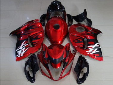 Carenagens Moto Suzuki GSXR 1300 2008-2020 - Vermelho Preto Chama