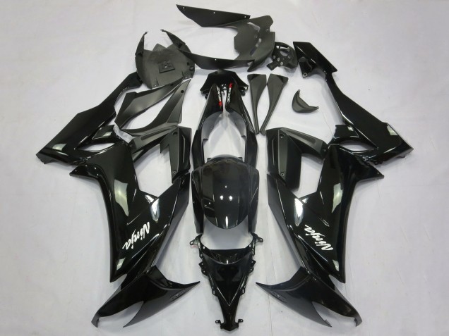 Carenagens Moto Kawasaki ZX10R 2008-2010 - Preto Brilhante Preto Fosco Branco Decal