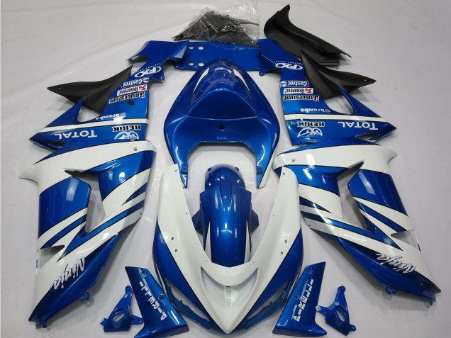 Carenagens Moto Kawasaki ZX10R 2006-2007 - Azul Branco Preto