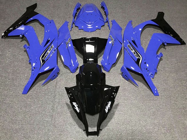 Carenagens Moto Kawasaki ZX10R 2011-2015 - Azul Preto Brilhante