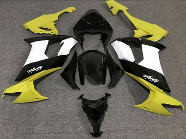 Carenagens Moto Kawasaki ZX10R 2008-2010 - Amarelo Brilhante Preto Branco