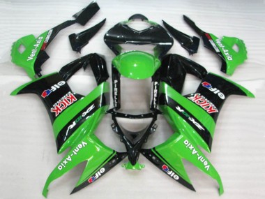 Carenagens Moto Kawasaki ZX10R 2008-2010 - Verde Preto Vermelho Kick Elf Vent-Axia