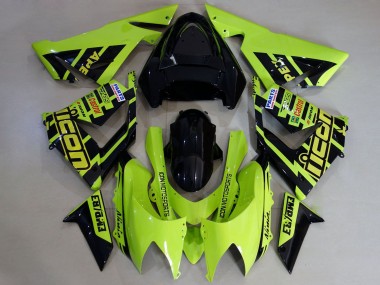 Carenagens Moto Kawasaki ZX10R 2004-2005 - Alta Visibilidade Amarelo Preto