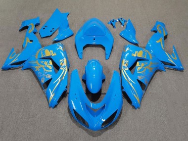 Carenagens Moto Kawasaki ZX10R 2006-2007 - Azul Claro Ouro