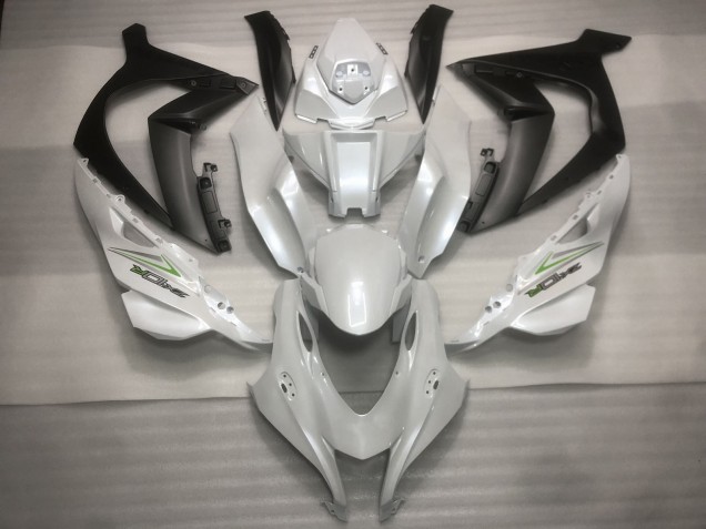 Carenagens Moto Kawasaki ZX10R 2016-2020 - Branco Pérola Preto Verde