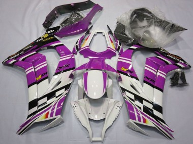 Carenagens Moto Kawasaki ZX10R 2011-2015 - Roxo Preto Branco Amarelo