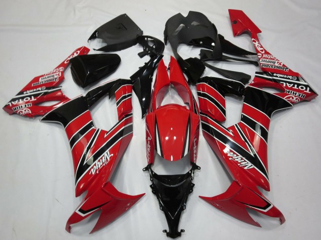 Carenagens Moto Kawasaki ZX10R 2008-2010 - Vermelho Preto