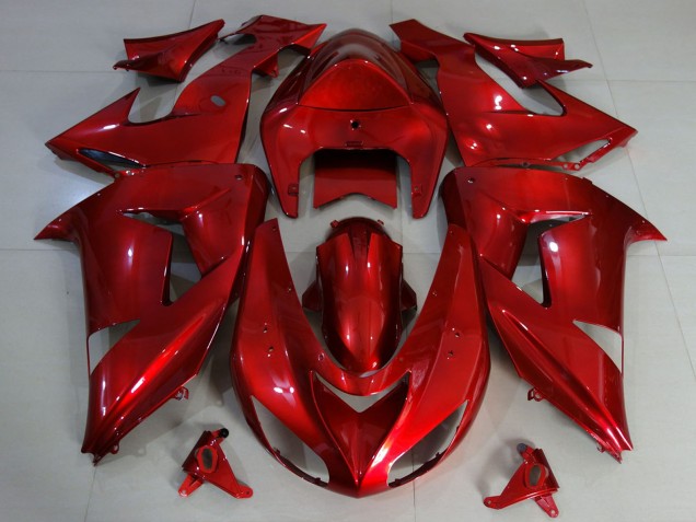 Carenagens Moto Kawasaki ZX10R 2006-2007 - Vermelho Profundo