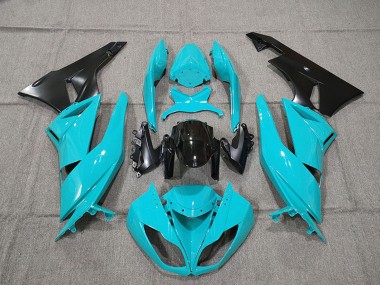 Kits Carenagem Moto Kawasaki ZX6R 2009-2012 - Azul Preto Brilhante