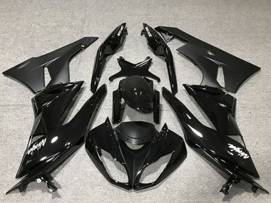 Carenagem Moto Kawasaki ZX6R 2009-2012 - Preto Brilhante Preto Fosco