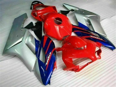 Carenagens Moto Honda CBR1000RR 2004-2005 - Prata Vermelho Azul Preto Listra