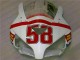 Carenagens Moto Honda CBR1000RR 2004-2005 - Branco Vermelho Amarelo San Carlo 58