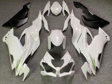 Carenagens Moto Kawasaki ZX6R 2019-2022 - Branco Pérola Verde