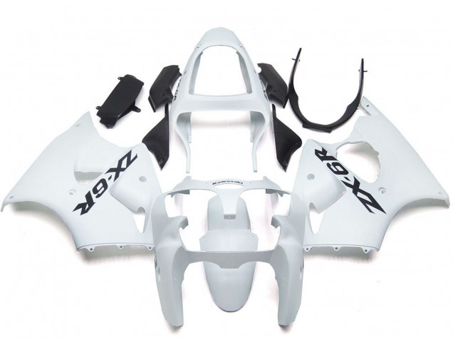 Carenagens Moto Kawasaki ZX6R 2000-2002 - Branco Brilhante