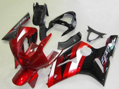 Carenagens Moto Kawasaki ZX6R 2003-2004 - Vermelho Branco Preto Brilhante