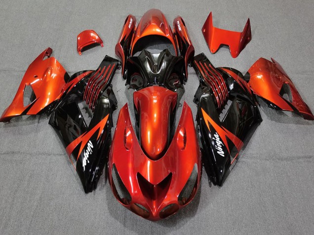 Carenagens Moto Kawasaki ZX14R 2006-2011 - Vermelho Preto Brilhante