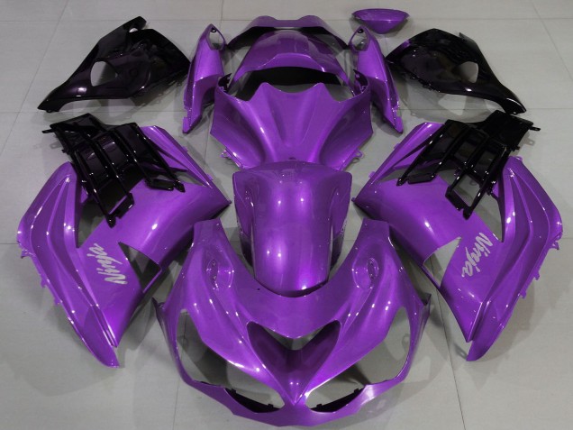 Carenagem Moto Kawasaki ZX14R 2012-2024 - Roxo Preto