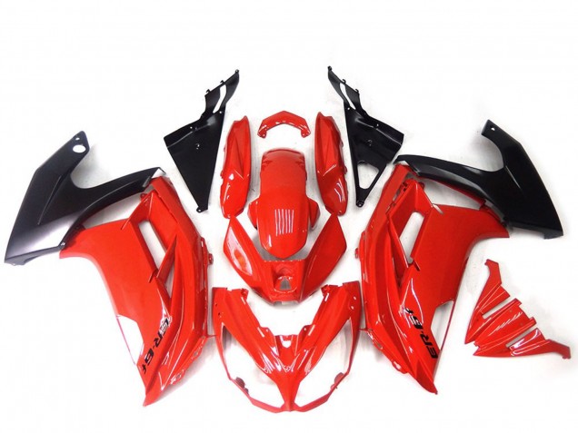 Carenagens Moto Kawasaki ER6F 2012-2014 - Vermelho Preto Brilhante
