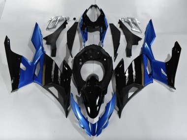 Carenagens Moto Kawasaki Ninja 400 2018-2024 - Azul Preto Brilhante