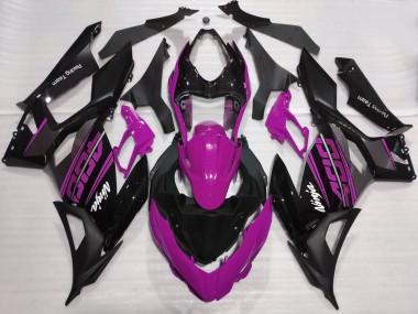 Carenagens Moto Kawasaki Ninja 400 2018-2024 - Roxo Preto Brilhante Preto Fosco OEM Estilo