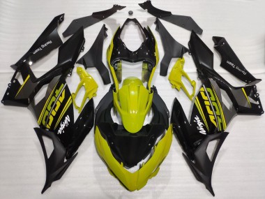 Carenagens Moto Kawasaki Ninja 400 2018-2024 - Amarelo Preto Brilhante Preto Fosco OEM Estilo