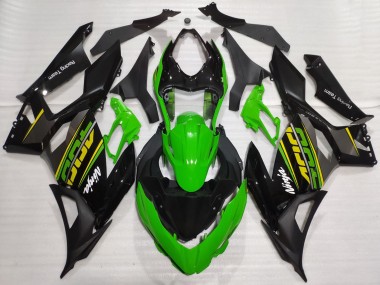 Carenagens Moto Kawasaki Ninja 400 2018-2024 - Verde Preto Brilhante Preto Fosco OEM Estilo
