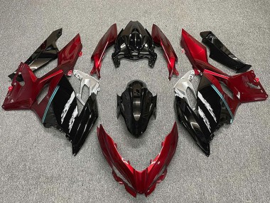 Carenagens Moto Kawasaki Ninja 400 2018-2024 - Vermelho Preto Brilhante