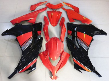 Carenagem Moto Kawasaki Ninja 300 2013-2024 - Vermelho Preto