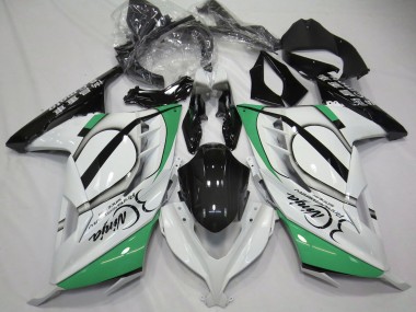 Carenagens Moto Kawasaki Ninja 300 2013-2024 - Branco Brilhante Verde Preto