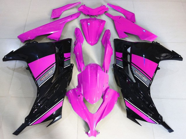 Carenagens Moto Kawasaki Ninja 300 2013-2024 - Rosa Choque Preto