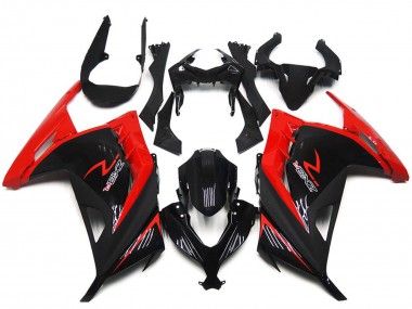 Carenagens Moto Kawasaki Ninja 300 2013-2024 - Vermelho Preto Brilhante