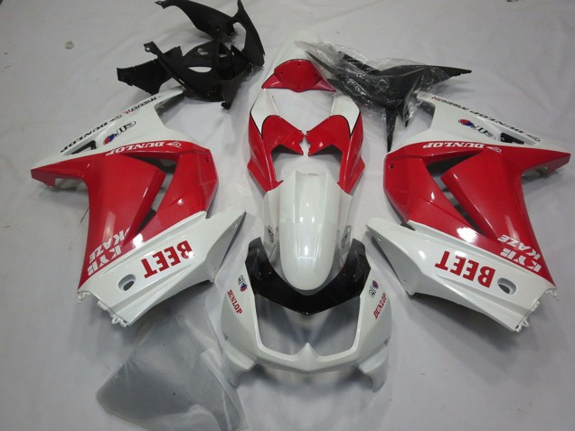 Carenagens Moto Kawasaki Ninja 250 2008-2012 - Branco Vermelho Beet