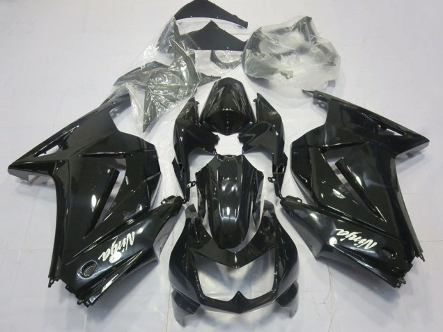 Carenagens Moto Kawasaki Ninja 250 2008-2012 - Preto Brilhante Branco Ninja