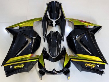 Carenagens Moto Kawasaki Ninja 250 2008-2012 - Preto Brilhante Amarelo