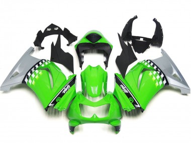 Carenagens Moto Kawasaki Ninja 250 2008-2012 - Verde Prata Preto