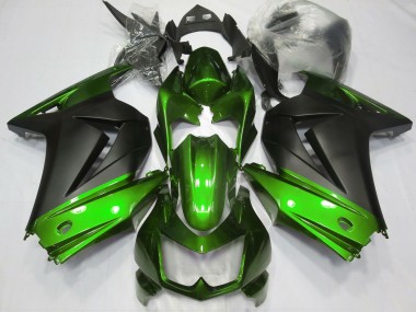 Carenagens Moto Kawasaki Ninja 250 2008-2012 - Verde Preto Fosco