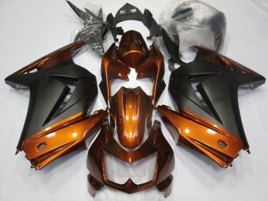 Carenagens Moto Kawasaki Ninja 250 2008-2012 - Laranja Preto Fosco