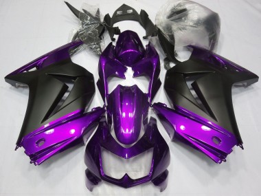 Carenagens Moto Kawasaki Ninja 250 2008-2012 - Roxo Preto Fosco