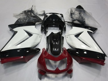 Carenagens Moto Kawasaki Ninja 250 2008-2012 - Branco Vermelho Preto Brilhante