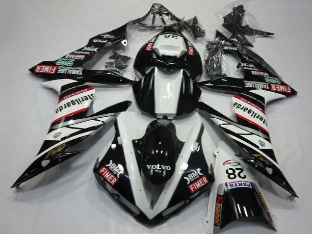 Carenagens Moto Yamaha R1 2004-2006 - Branco Preto Volvo Fimer Yamalube Sterilgarda 28