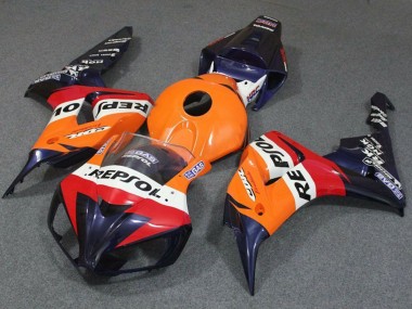 Carenagem Moto Honda CBR1000RR 2006-2007 - Laranja Branco Vermelho Azul Repsol