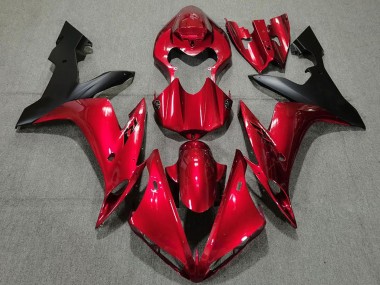 Carenagens Moto Yamaha R1 2004-2006 - Doce Vermelho Preto Fosco
