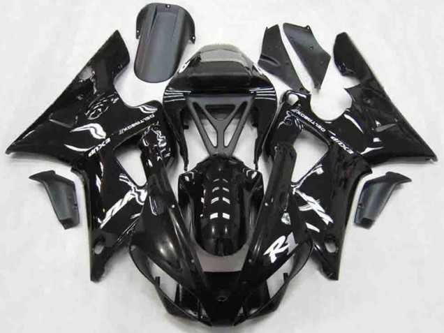 Carenagens Moto Yamaha R1 2000-2001 - Preto Brilhante Branco