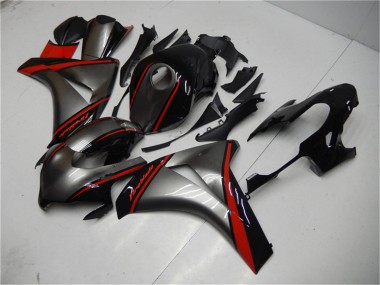 Carenagem Moto Honda CBR1000RR 2008-2011 - Cinzento Vermelho Preto Brilhante