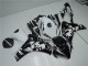 Carenagens ABS Honda CBR1000RR 2008-2011 - Branco Preto Brilhante