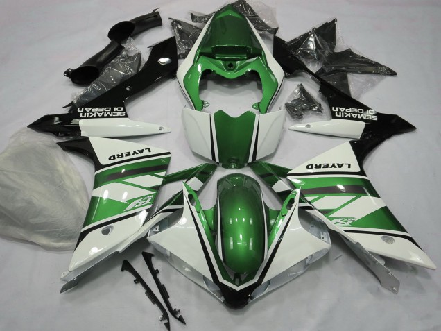 Carenagens Moto Yamaha R1 2007-2008 - Branco Verde Preto